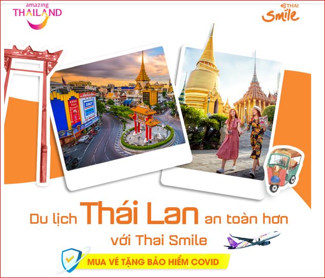 Thai Smile tặng bảo hiểm du lịch bay Thái Lan